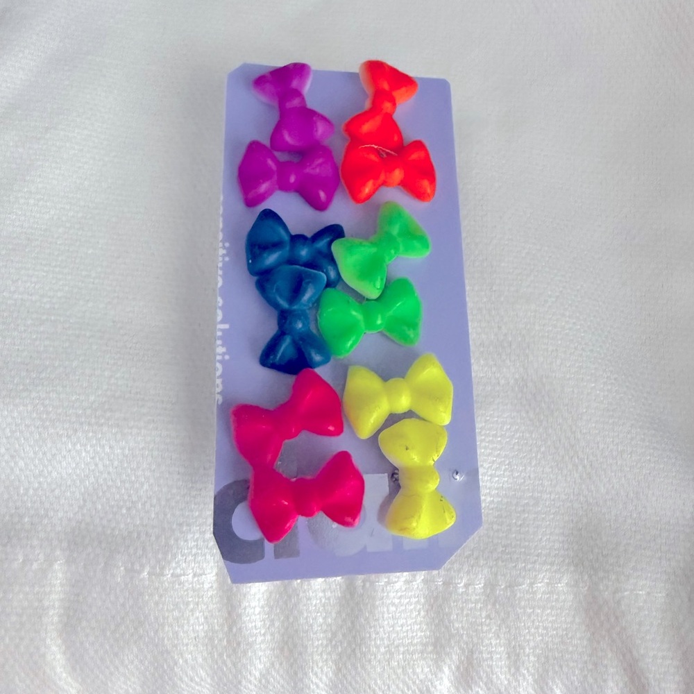Claire’s Set of 6 Bow Earrings Pierced NWT
